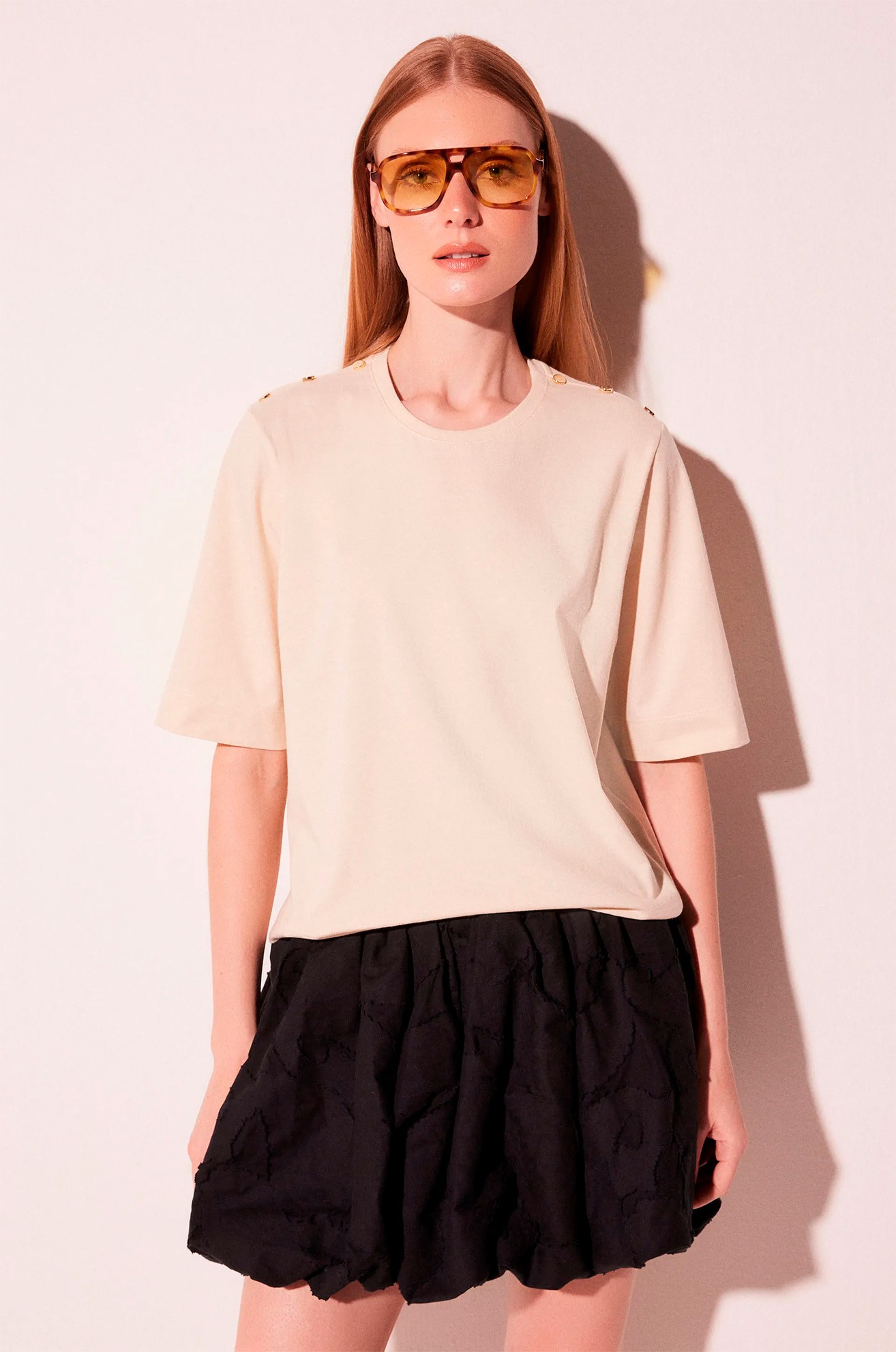 Camiseta Manga Curta Sereno Bege