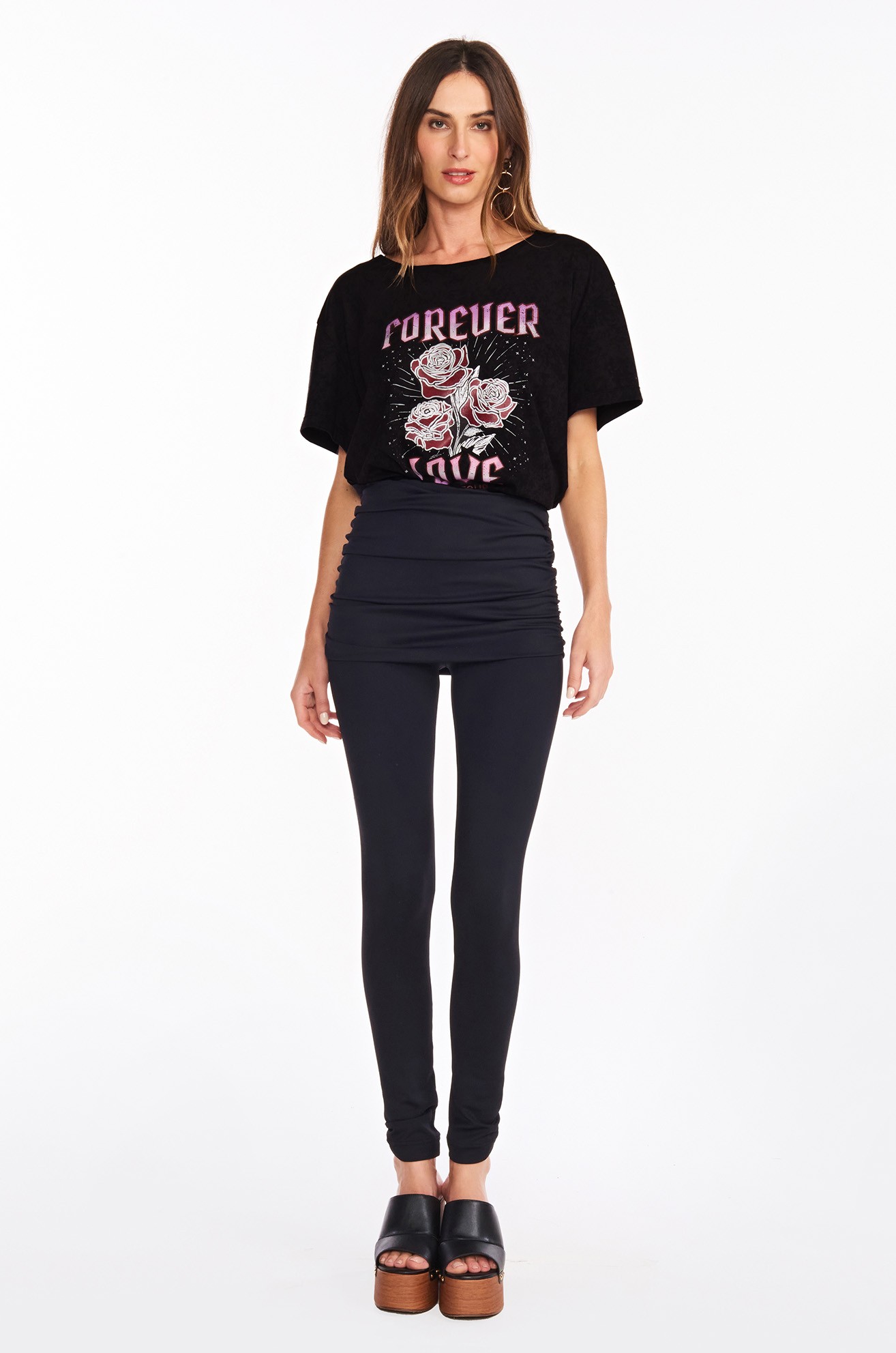 Calça Legging Drap Preto