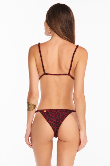 Calcinha Fixa Carla Red Jacquard  hover