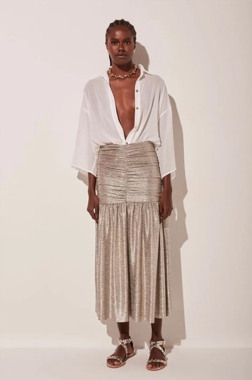 Saia Midi Raiar Metalizado