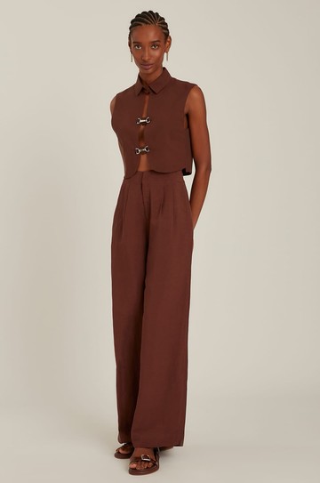 Calça Alfaiataria Café hover