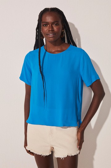 Blusa Manga Curta Águas Fluidas