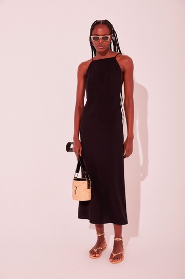 Vestido Midi Praia Preto