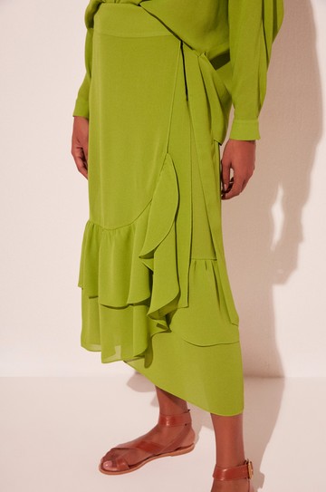 Saia Midi Relva Folhagem hover