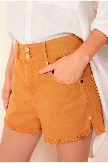 Short Jeans Coral Marrom hover