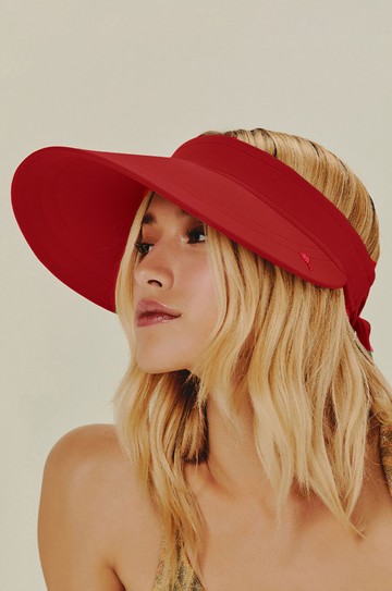 Viseira Amarrãção Aba Média Vermelho