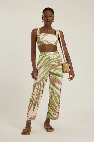 Top Decote Reto Foliage