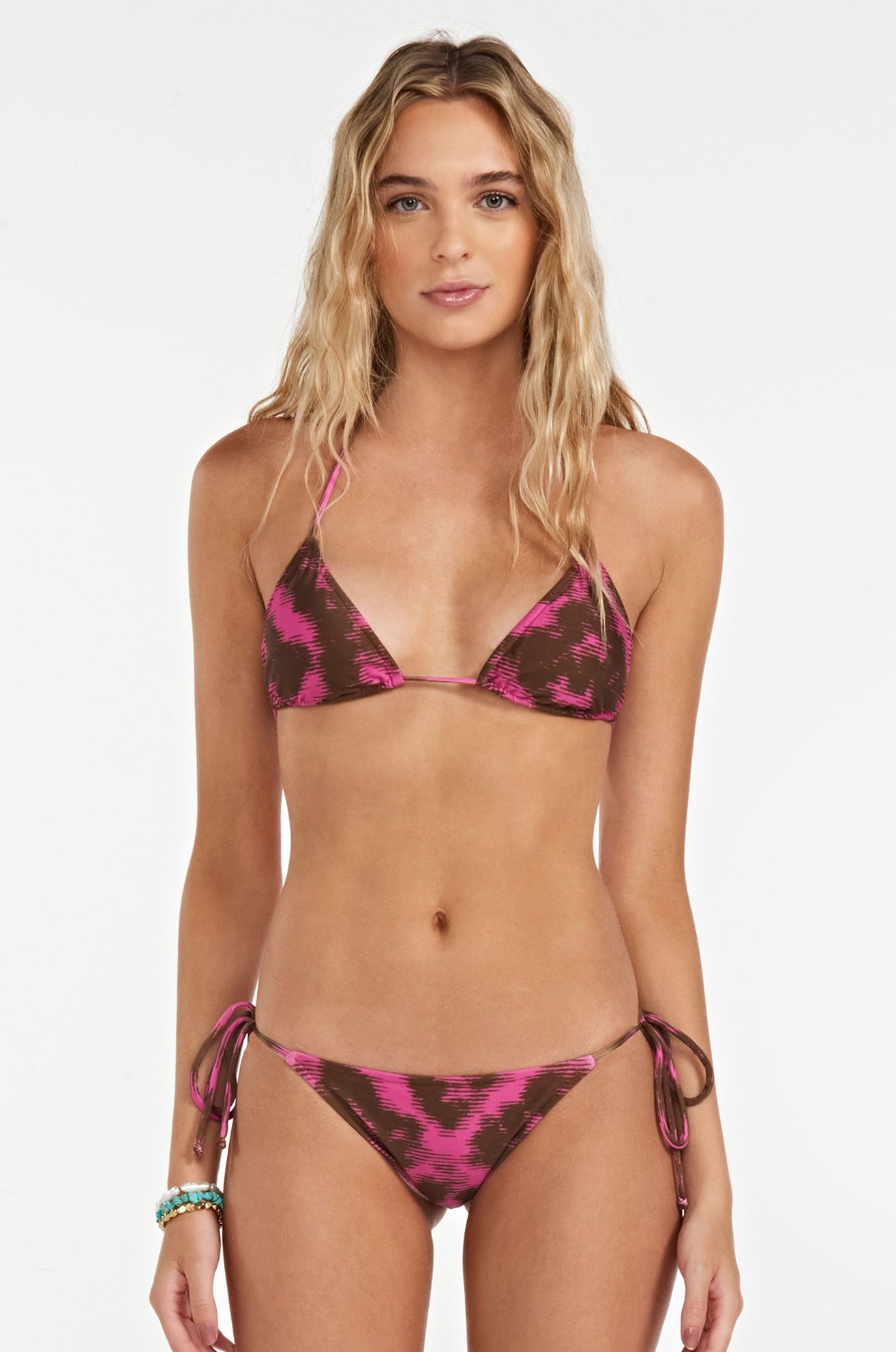 Top Cortininha Ikat Brown