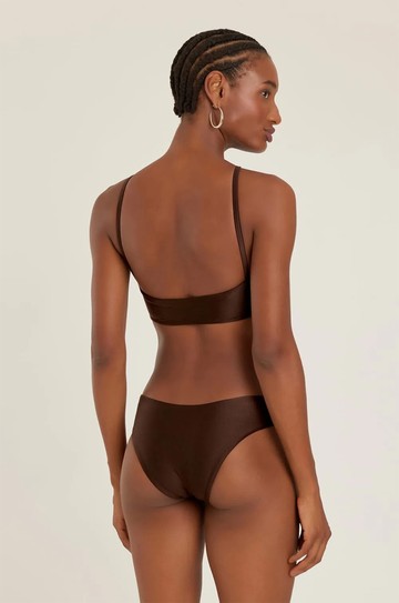 Sutiã Alto Detalhe Recycled Café hover