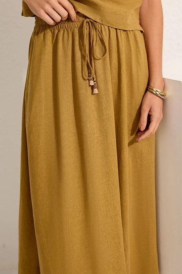 Saia Cos Elastico Bege Semente hover