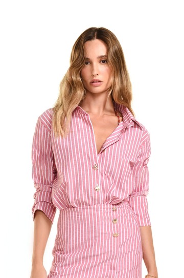 Camisa Lana Listrado Vermelho hover