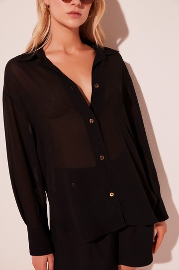 Camisa Manga Longa Citrus Preto hover