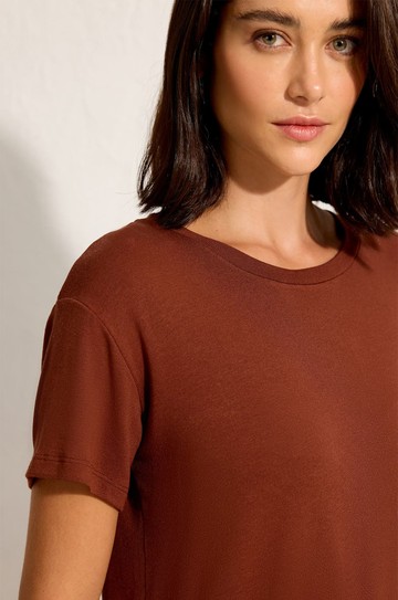 Blusa Quadri Tricot Marrom Capuccino hover