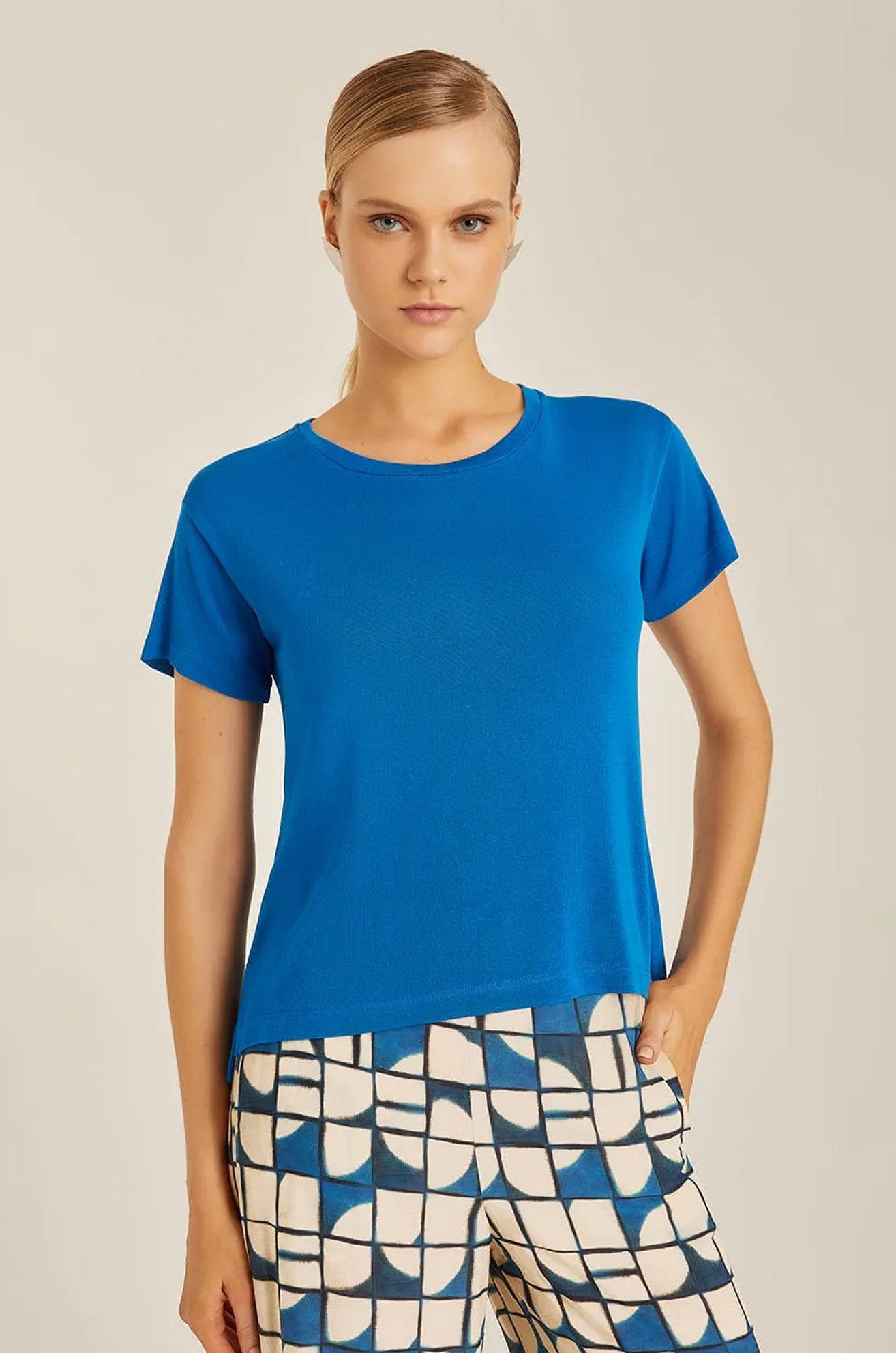 Blusa Quadri Tricot Monaco