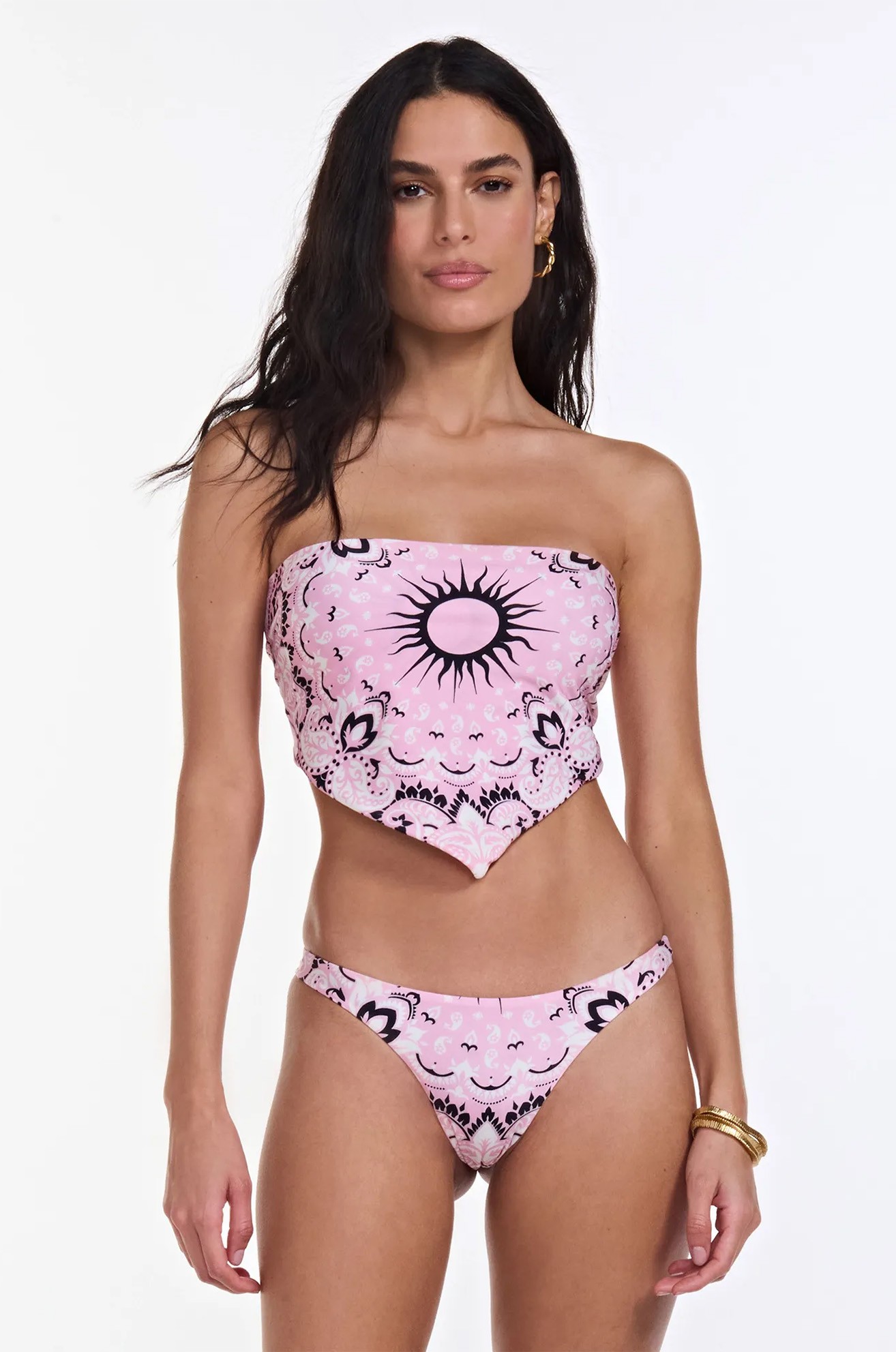 Calcinha Fixa Up Duplo Bandana Sun Rose