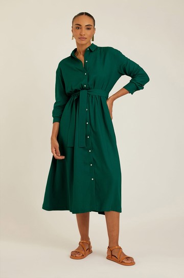 Chemisier Com Faixa Floresta