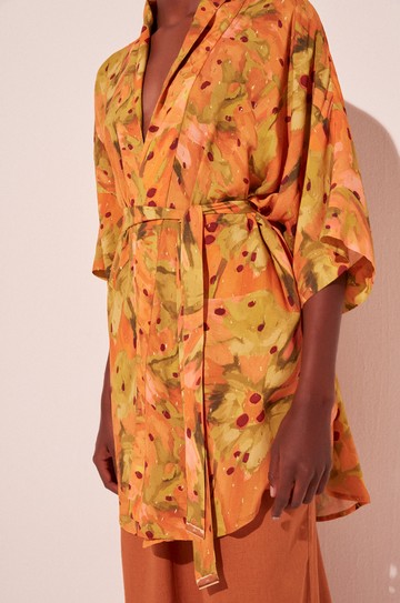 Capa Kimono Curto Semente Pincelada hover